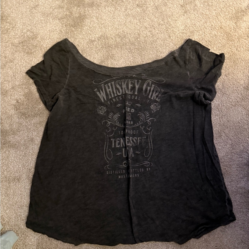 Whiskey Girl Black Graphic Tee
